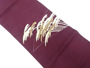 手織り紬笠松模様刺繍名古屋帯